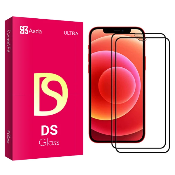 محافظ صفحه نمایش آسدا مدل DS glass مناسب برای گوشی موبایل اپل Iphone 12 بسته دو عددی