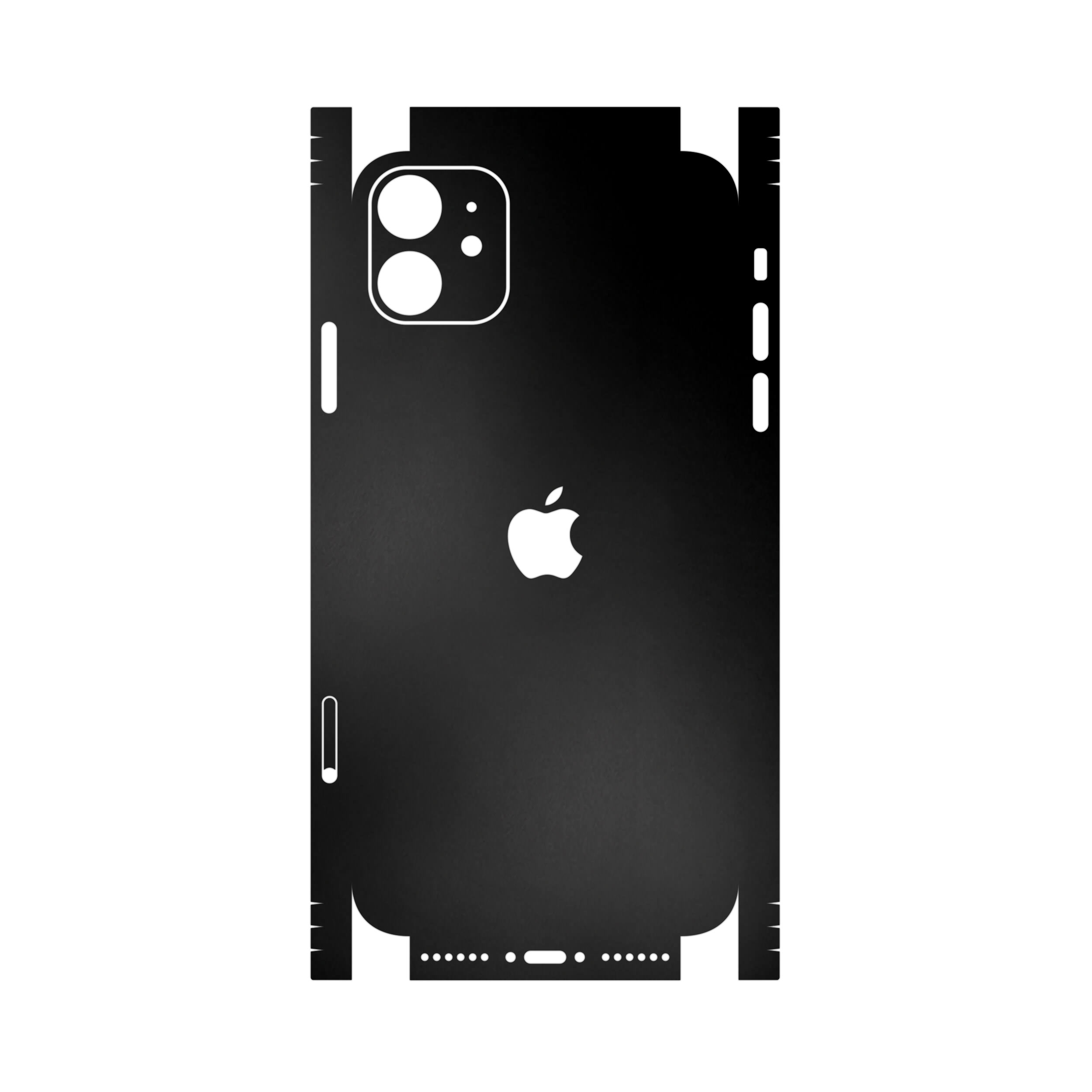 برچسب پوششی ماهوت مدل Black-Matte-FullSkin مناسب برای گوشی موبایل اپل iPhone 11