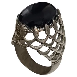 انگشتر نقره مردانه مدل عقیق شفت العبد یمنی کد ASA2212