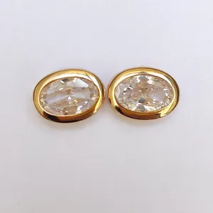 گوشواره زنانه ژوپینگ مدل نگین درشت