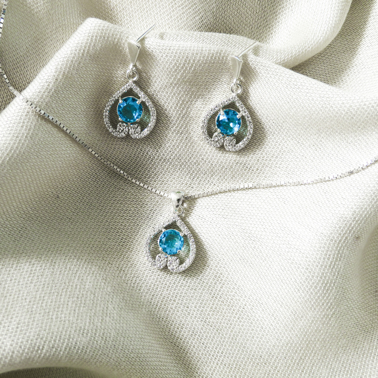 نیم ست نقره زنانه مدل AV184-S6.5 C1