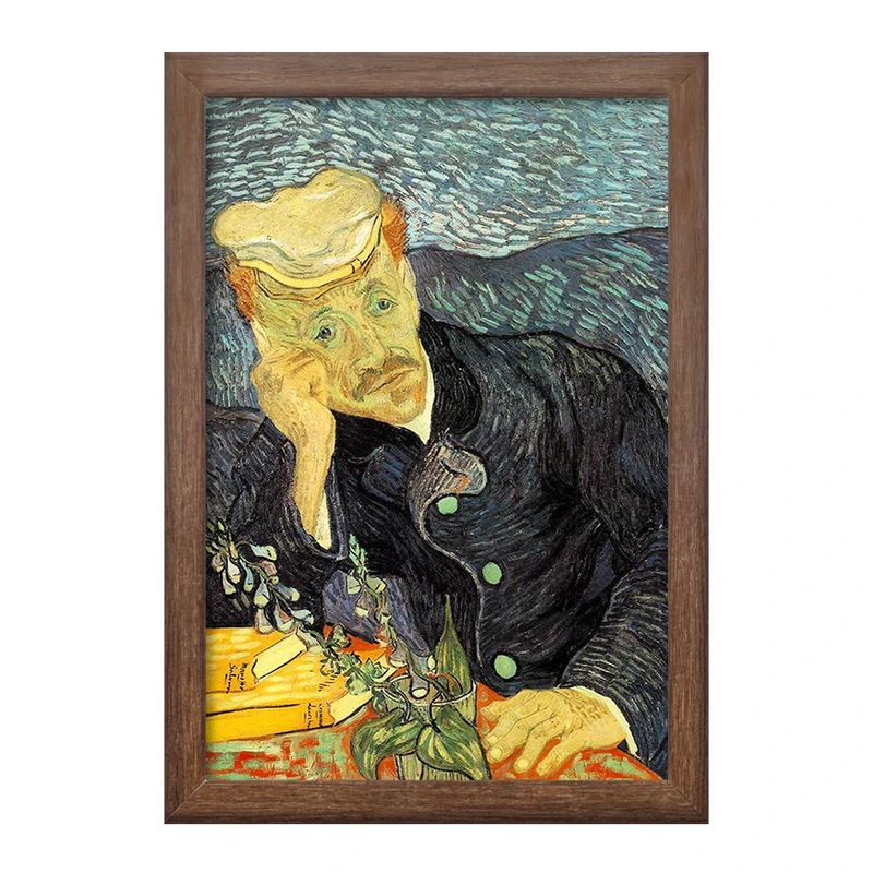 تابلو خندالو طرح نقاشی پرتره دکتر گچت اثر ونسان ون گوگ کد F12232