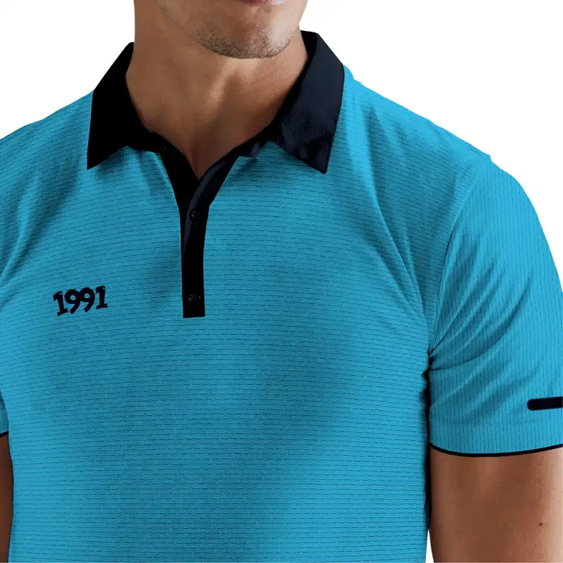 پولوشرت آستین کوتاه ورزشی مردانه نوزده نودیک مدل POL1924 BL