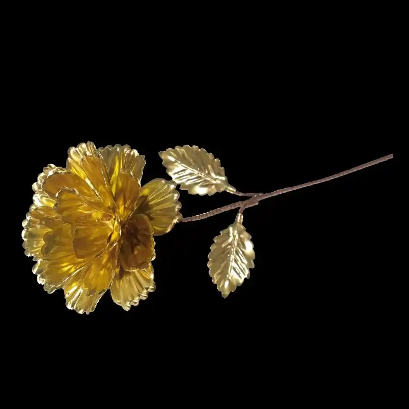 گل برنجی مدل رز تایلندی تک شاخه کد A1 بسته 9 عددی