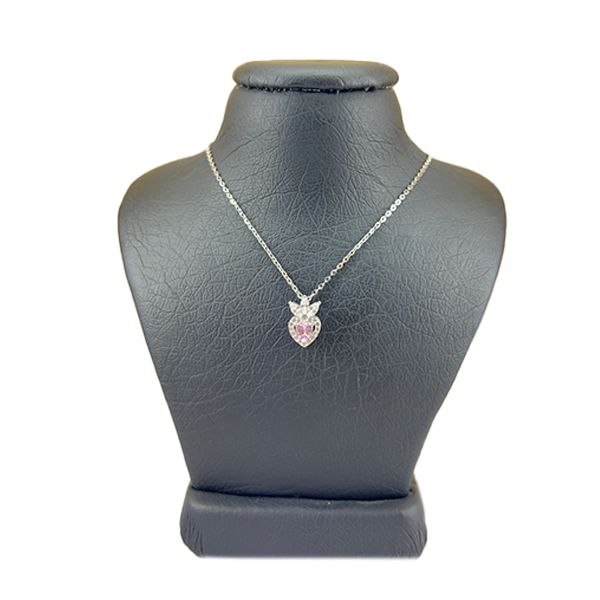 گردنبند نقره زنانه سواروسکی مدل قلب ظریف جواهری کد 8785151 -  - 1