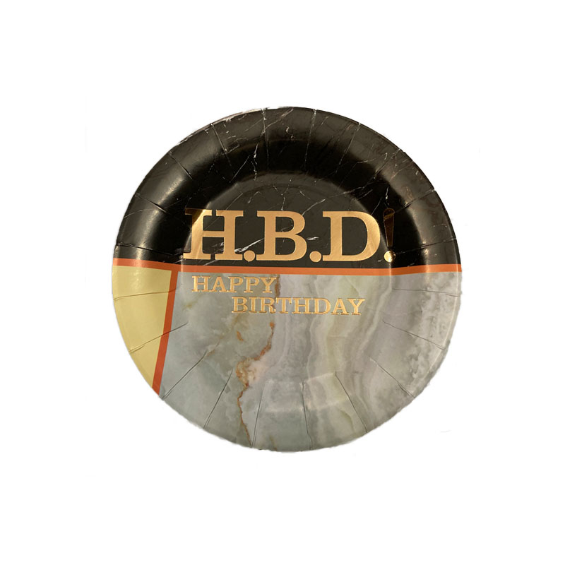 بشقاب یکبار مصرف مدل H.B.D بسته 10 عددی