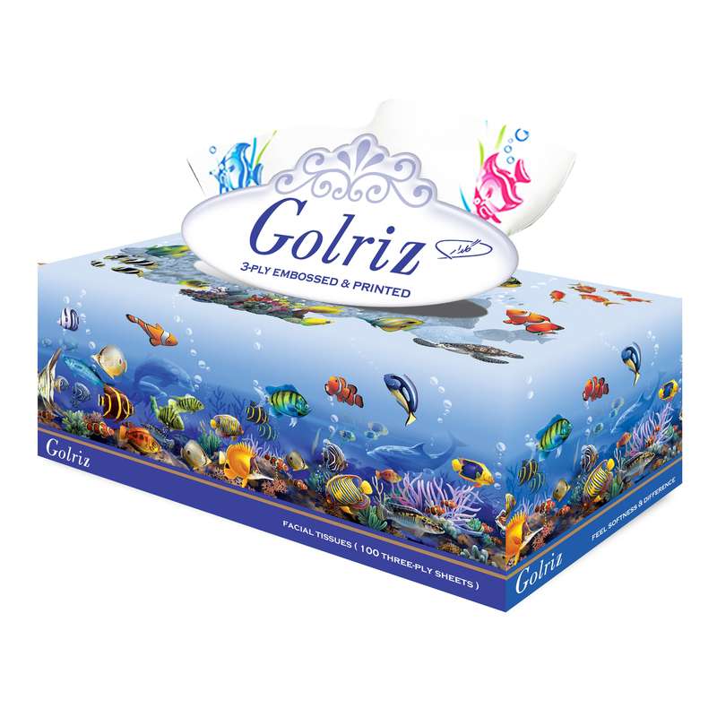 دستمال کاغذی 100 برگ گلریز مدل Aquarium