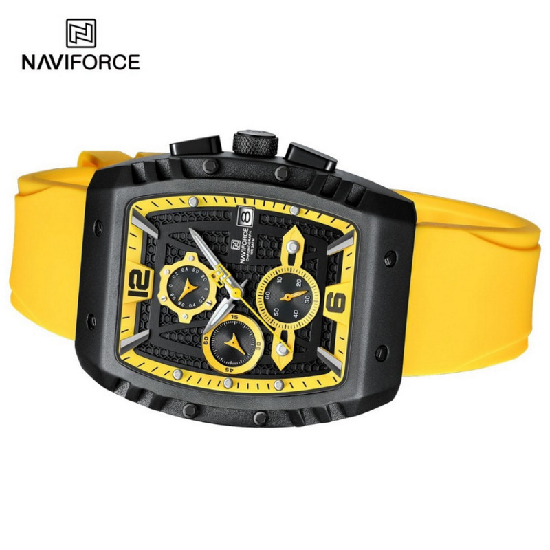 ساعت مچی عقربه‌ای مردانه نیوی فورس مدل کرنوگراف تاریخدار کد NF8025-B-Y