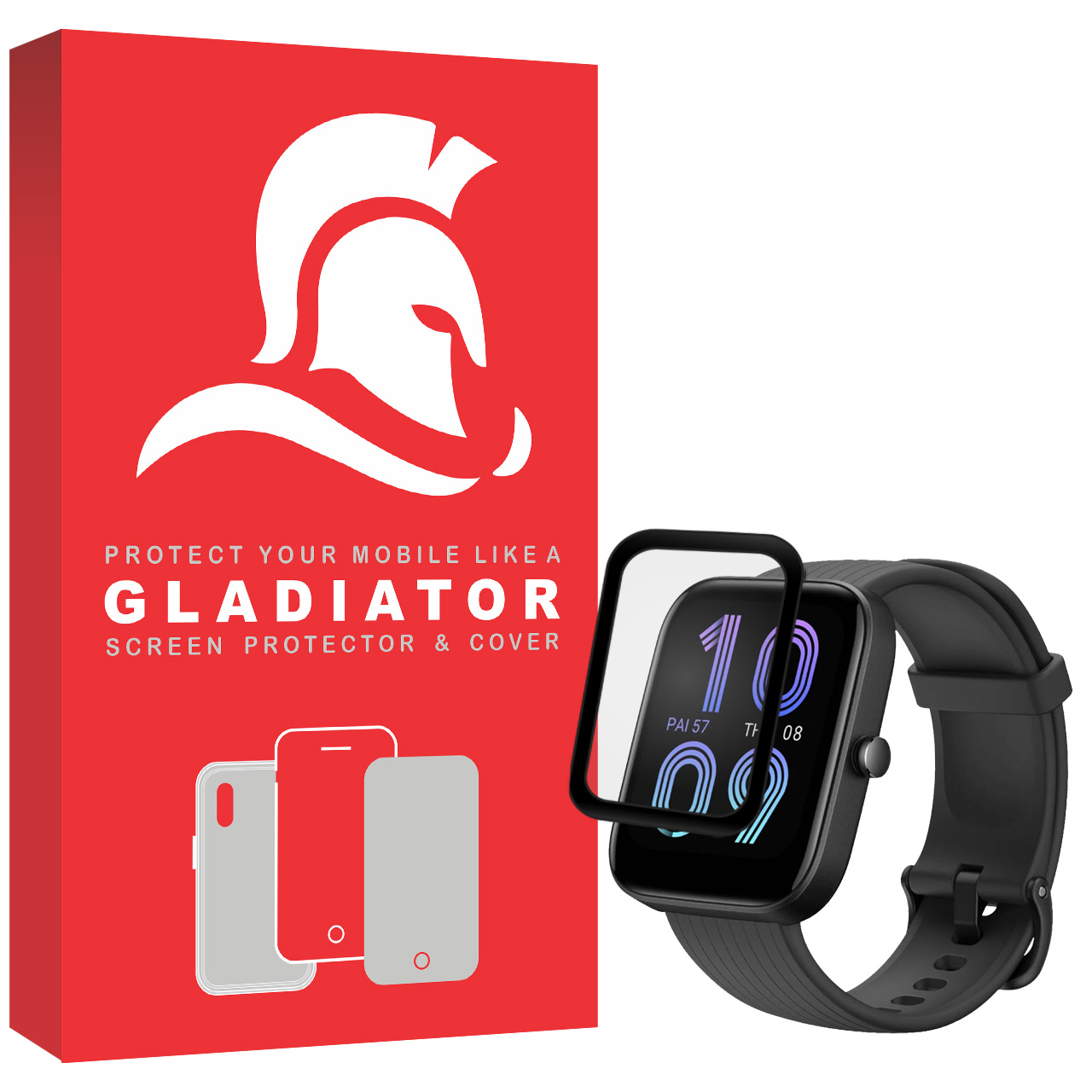 محافظ صفحه نمایش گلادیاتور مدل GWP1000 مناسب برای ساعت هوشمند آمازفیت Bip 3 Pro