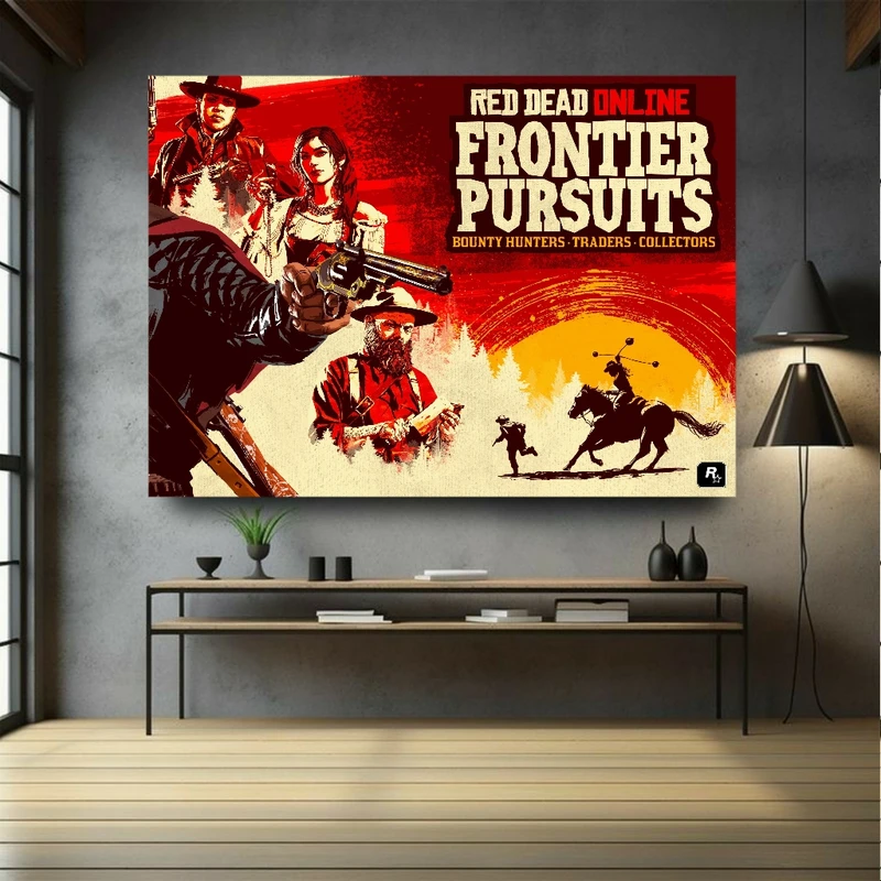 پوستر پارچه ای طرح گیم رد دد مدل اسلحه کد GR58