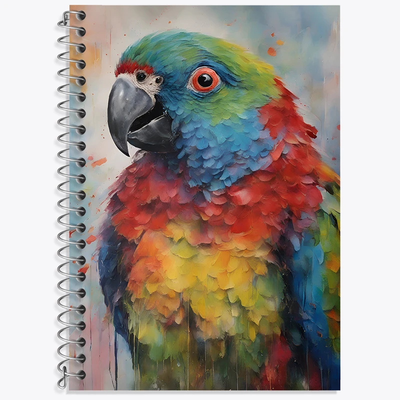 دفتر زبان 50 برگ خندالو مدل دو خط طرح طوطی کد N3570