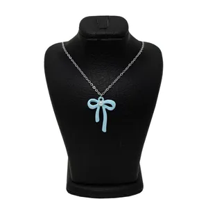 گردنبند دخترانه مدل پاپیون مرواریدی