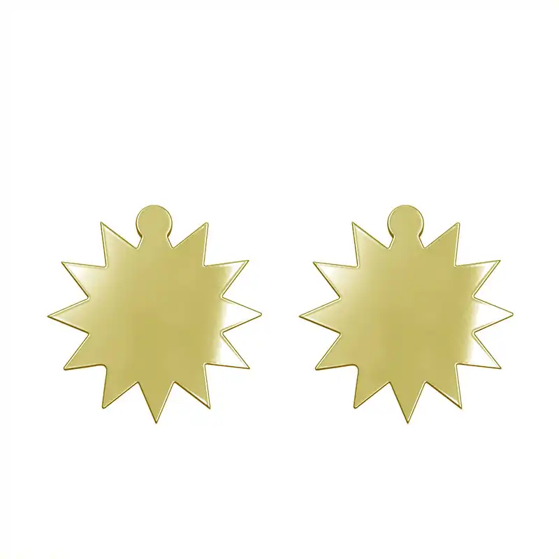 گوشواره طلا 18 عیار زنانه مدوپد مدل ستاره کد GA1-15638