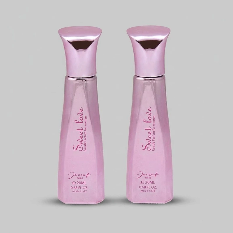 عطر جیبی زنانه ژک ساف مدل SWEET LOVE حجم 22 میلی لیتر بسته 2 عددی