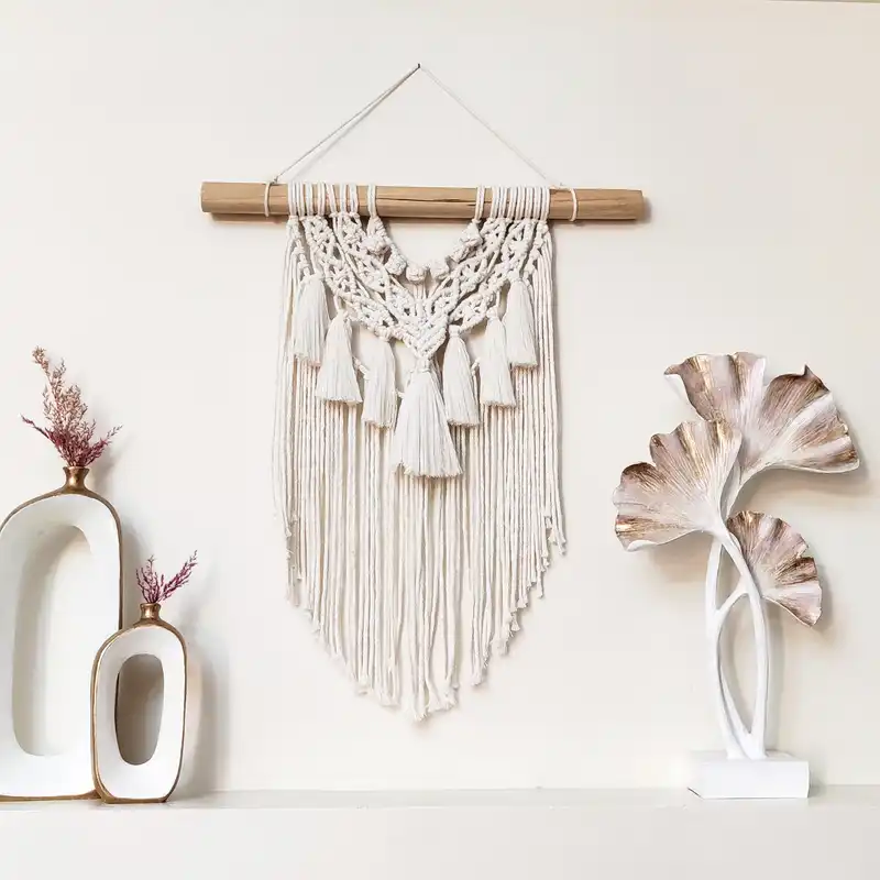 آویز بافتنی مدل مکرومه  MacHang491