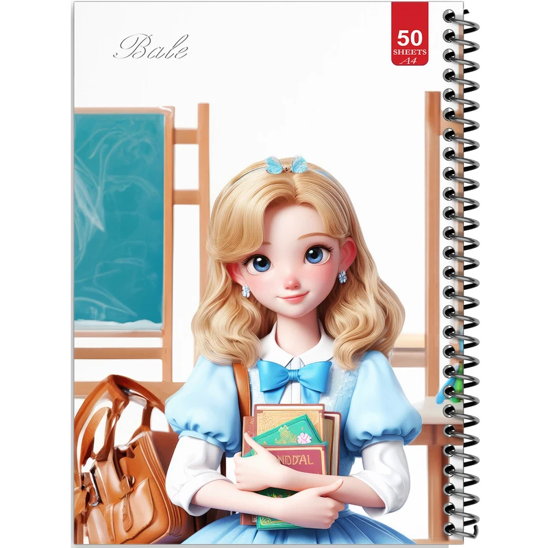 دفتر نقاشی 50 برگ انتشارات بله طرح دخترانه کد A4-L891