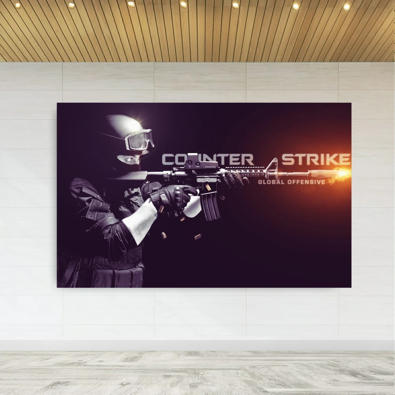 پوستر دیواری طرح گیم Counter Strike مدل SDP1350