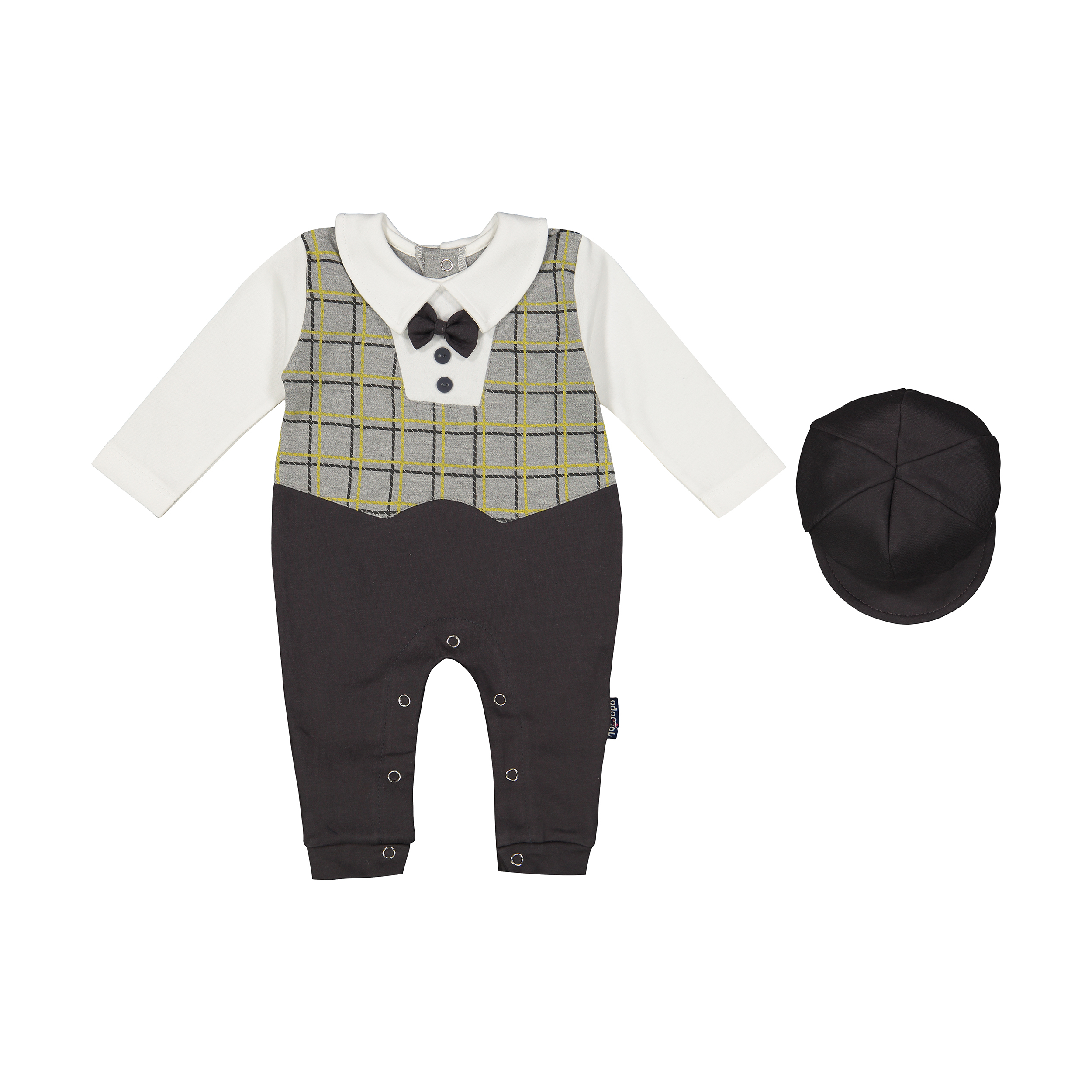 ست سرهمی و کلاه نوزادی آدمک مدل 2171125-39