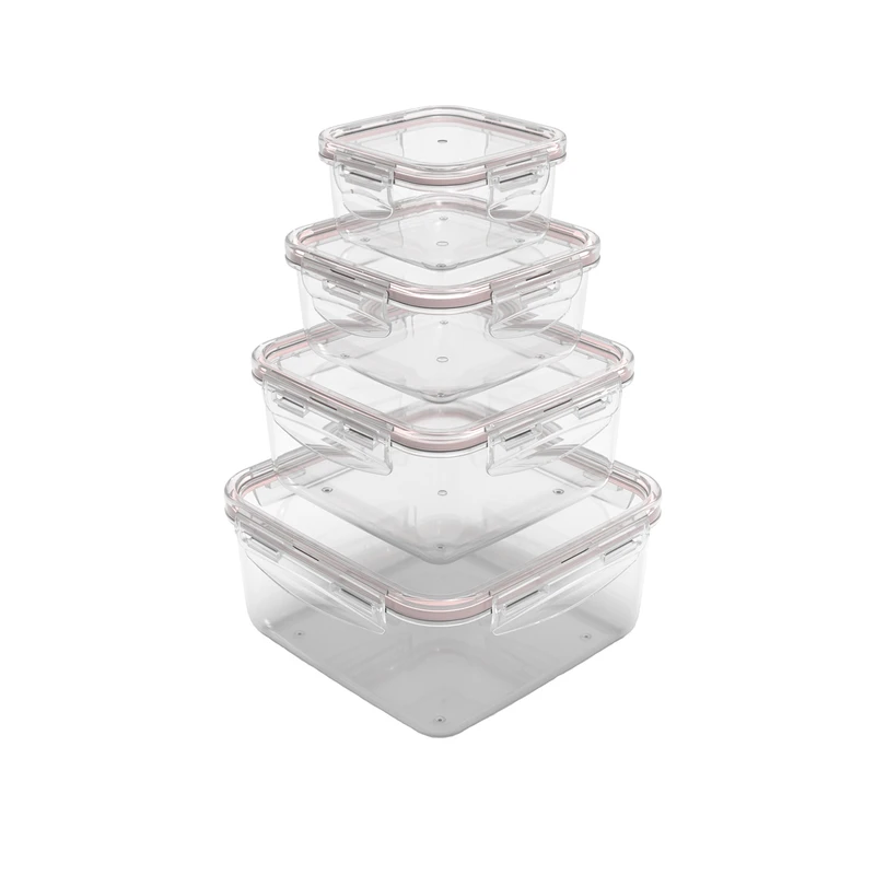 ظرف نگهدارنده ویرو پلاستیک مدل ایزی لاک کد 108 بسته 4 عددی