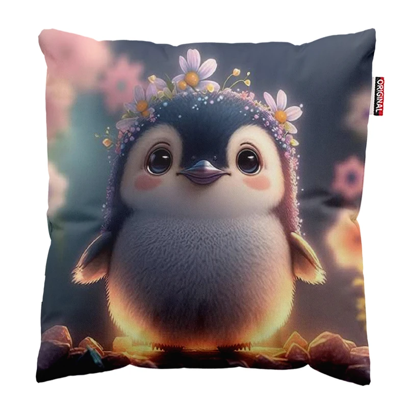 کوسن پاد آفرین مدل پنگوئن کوچولوی کیوت کد 426 سایز 30*30 سانتی متر