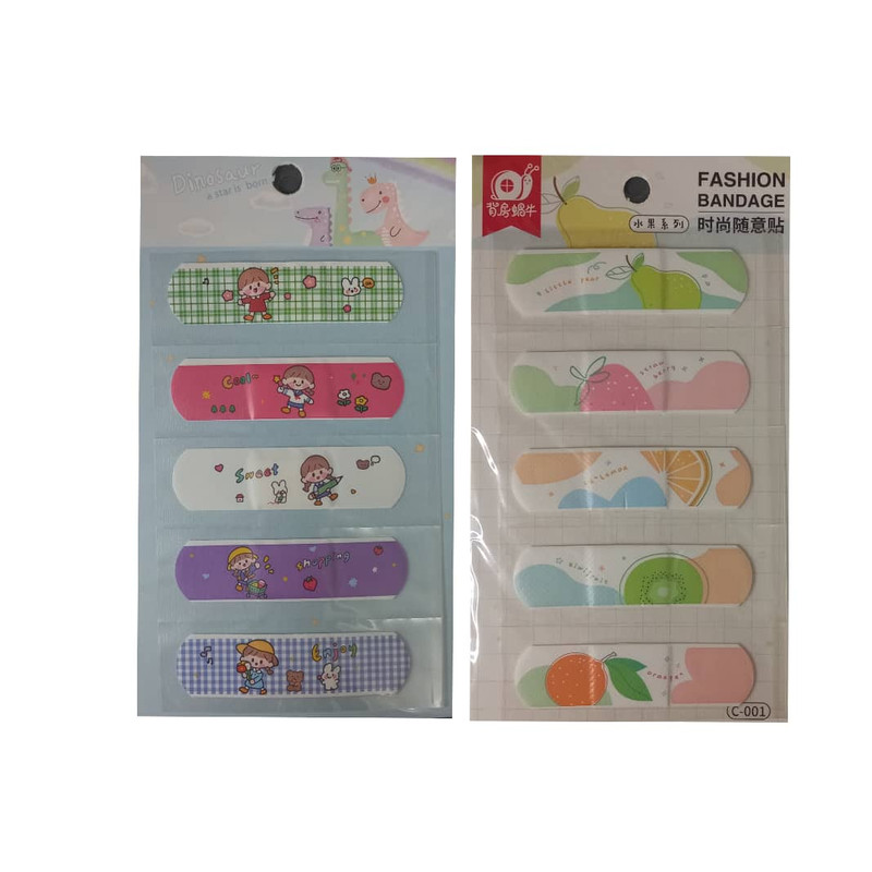 چسب زخم مدل فانتزی طرح میوه و دختر مجموعه 2 عددی