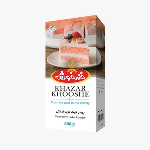 پودر کیک توت فرنگی خزرخوشه - 500 گرم