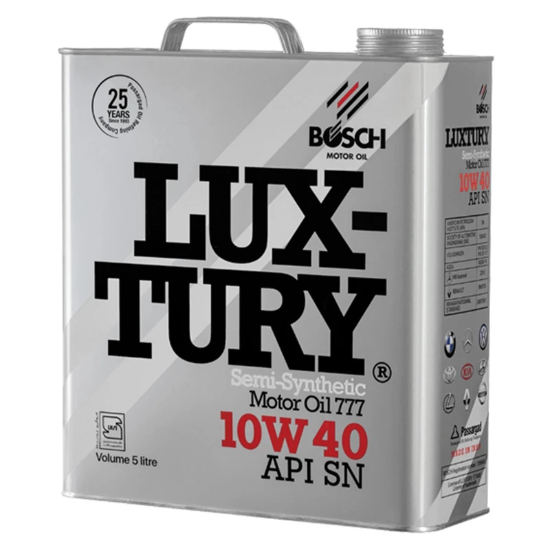 روغن موتور خودرو بنزینی بوش مدل لاکچری 10W40 SN حجم 5 ليتر
