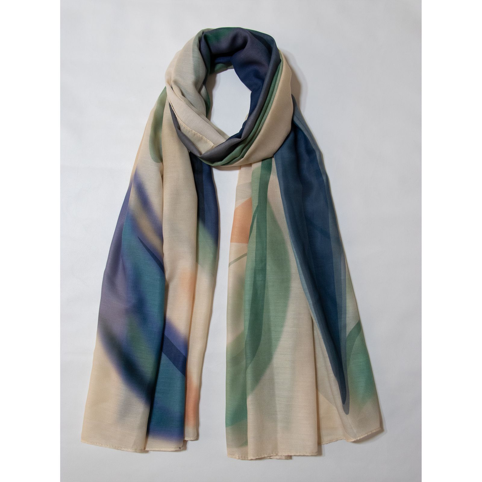 شال زنانه مدل نخ تابستانه آبرنگی کد ana-1282 -  - 2