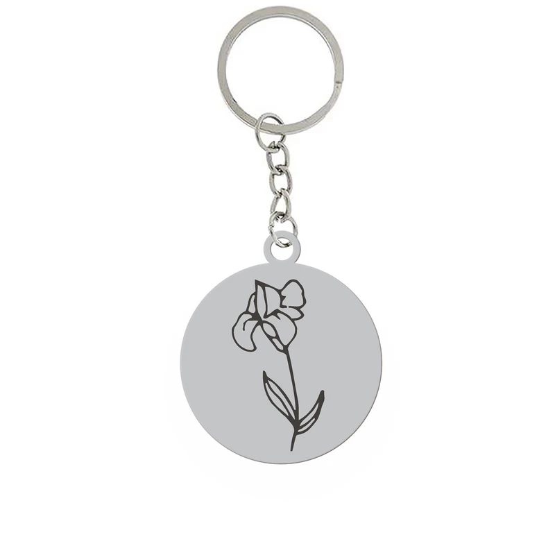 جاکلیدی هایکا مدل گل ماه تولد کد am.jh 318