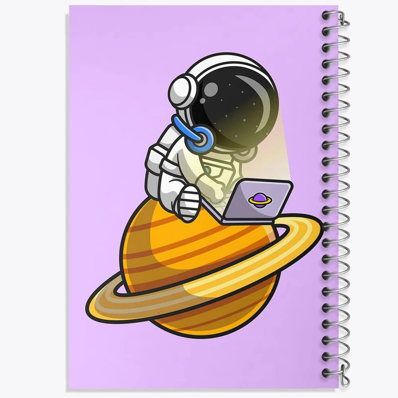 دفتر لیست خرید 50 برگ خندالو طرح فضانورد کد 25093