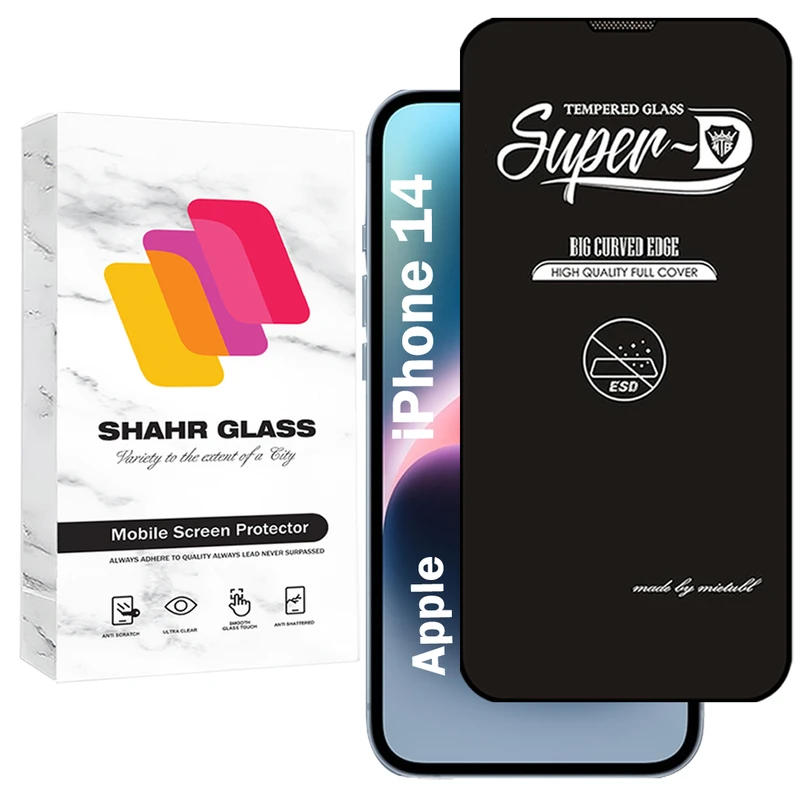 محافظ صفحه نمایش شهر گلس مدل SUPERDNSH مناسب برای گوشی موبایل اپل iPhone 14