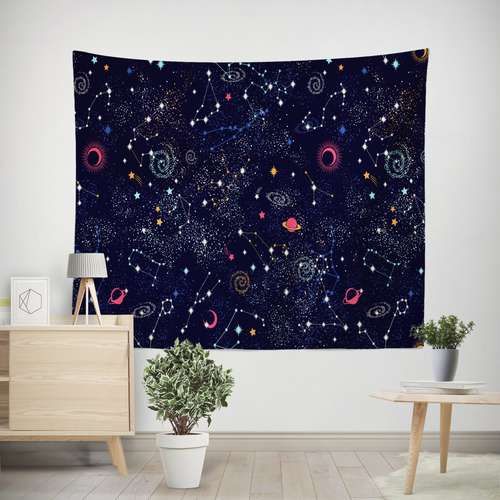 پوستر پارچه ای مدل بک دراپ کهکشانی کد 0016