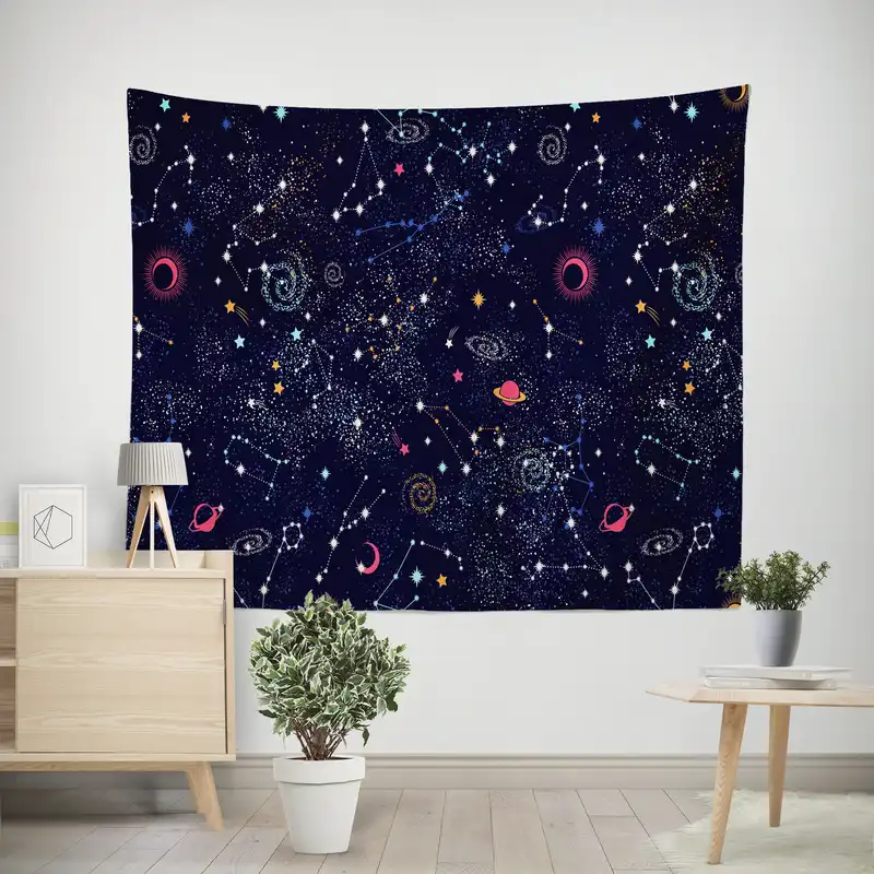 پوستر پارچه ای مدل بک دراپ کهکشانی کد 0016