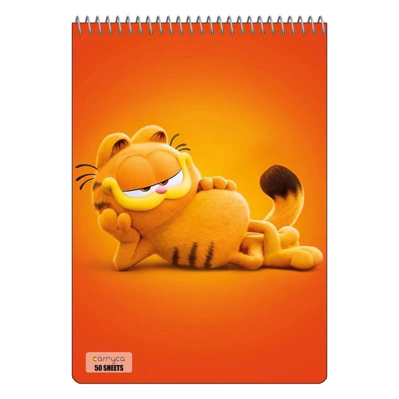 دفتر نقاشی 50 برگ سیمی کارنیکا طرح گارفیلد garfild کد 27183