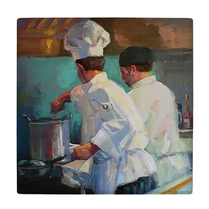 کاشی کارنیلا طرح آشپزها مدل لوحی کد klh1770