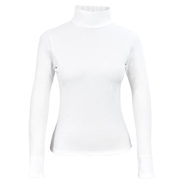 بلوز آستین بلند یقه اسکی زنانه دل آویز مدل H412