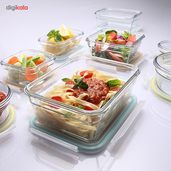 ظروف نگهدارنده گلس لاک مدل GL 529 شش پارچه