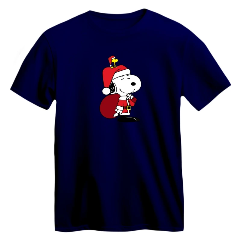 تی شرت آستین کوتاه زنانه مدل اسنوپی کریسمس کد 8