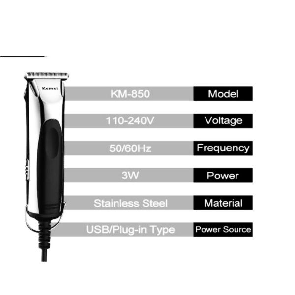 ماشین اصلاح موی صورت کیمی مدل KM-850 -  - 7