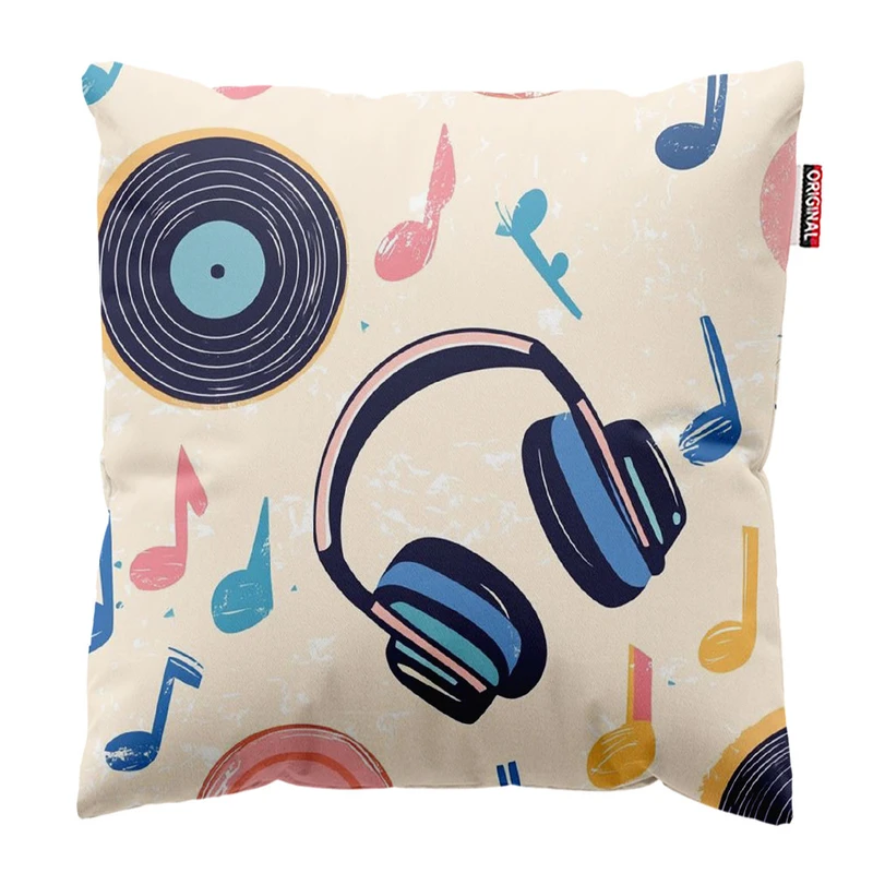 کوسن پاد آفرین طرح موسیقی کد 5112 سایز 30*30 سانتی متر 