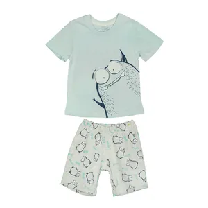 ست تیشرت و شلوارک نوزادی پاپو مدل monster