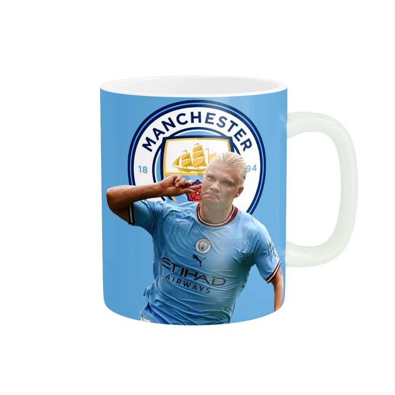 ماگ طرح فوتبالی مدل هالند منچستر سیتی کد 407