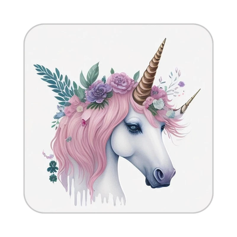 زیر لیوانی کاکتی طرح اسب تک شاخ و یونیکورن مدل mp32774