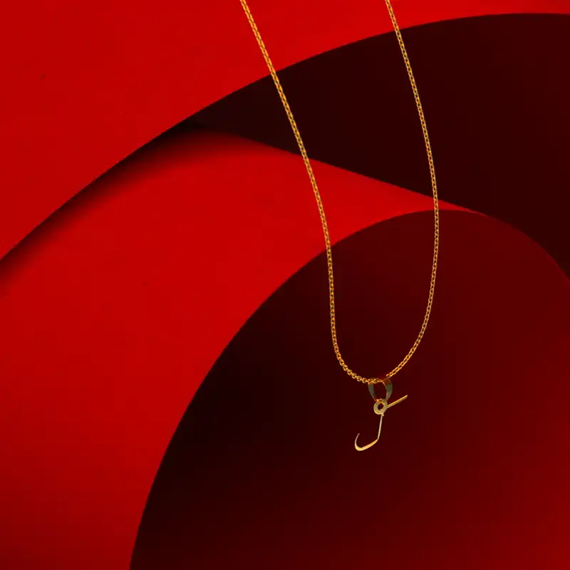 گردنبند طلا 18 عیار زنانه مدوپد مدل حرف ک کد I2-1-1549