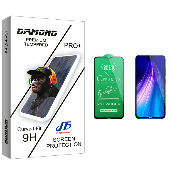 محافظ صفحه نمایش سرامیکی جی اف مدل Diamond glass مناسب برای گوشی موبایل شیائومی Redmi Note 8