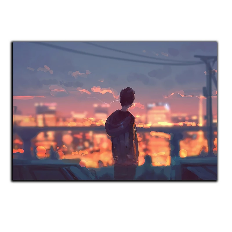 تابلو شاسی بکلیت طرح گرافیکی شهر در شب مدل SH-S5352