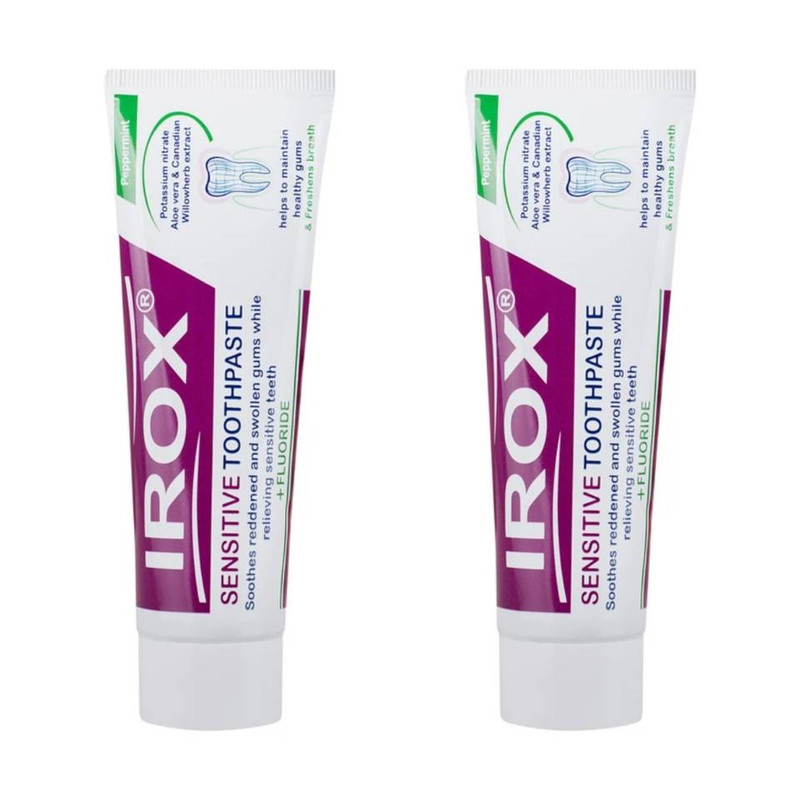 خمیردندان ایروکس مدل Sensitive وزن 100 گرم مجموعه دو عددی