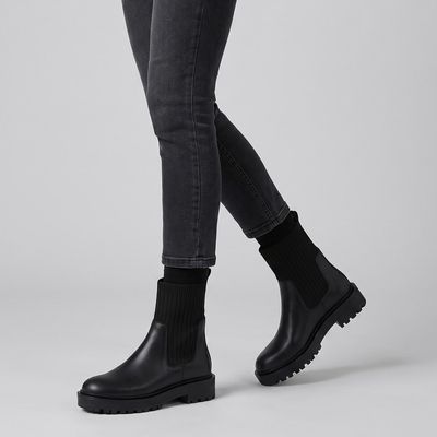 نیم بوت زنانه چرم مشهد مدل J2641-001