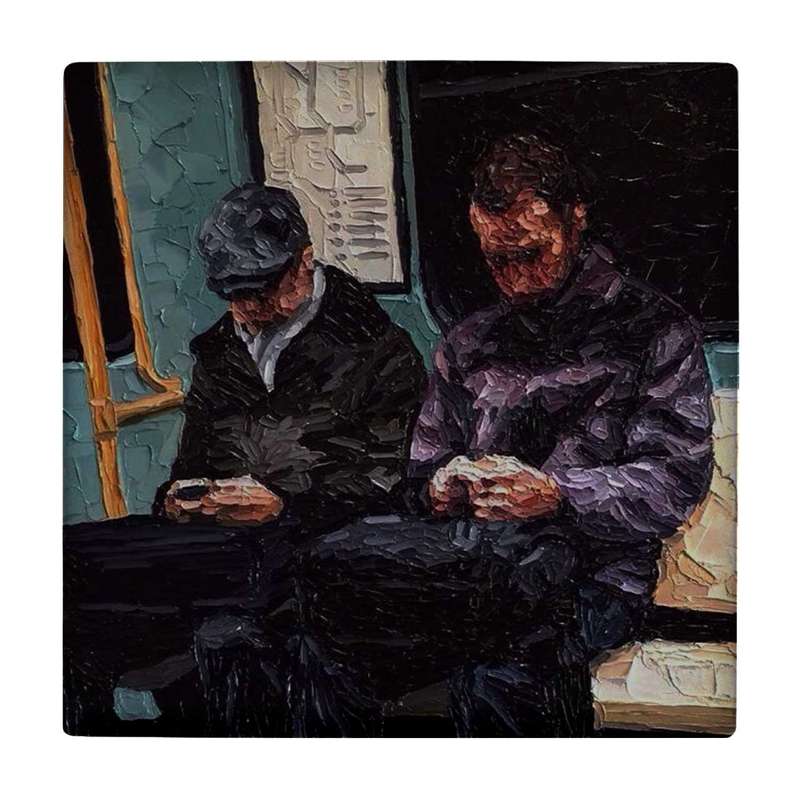 زیر لیوانی طرح نقاشی پرتره دو مرد کد 3245530_469