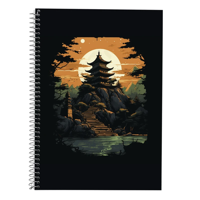 دفتر زبان 50 برگ مدوپد مدل دوخط طرح Ghibli کد DF2504